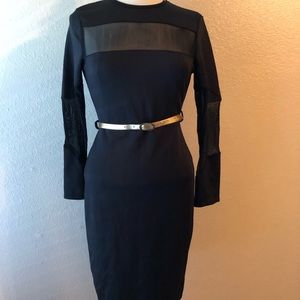 Long sleeve black dress